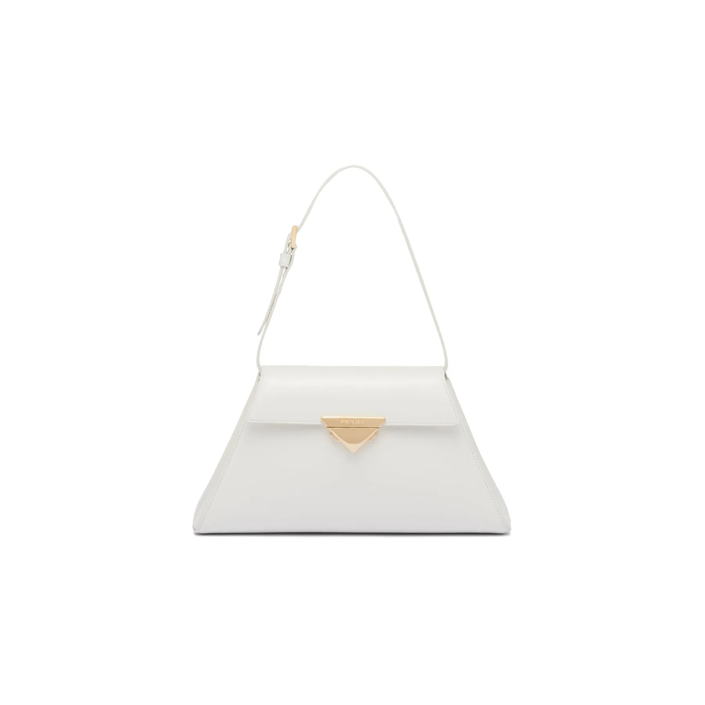 Pra*a triangle-logo leather shoulder bag 1bd342 (34*19*8cm)